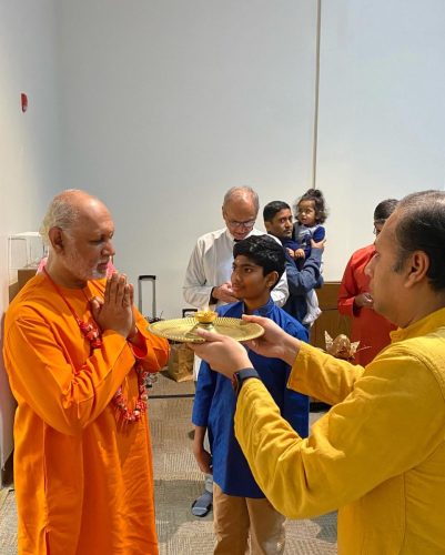 Swami Ishwaranandaji’s visit to Chinmaya Mission Portland